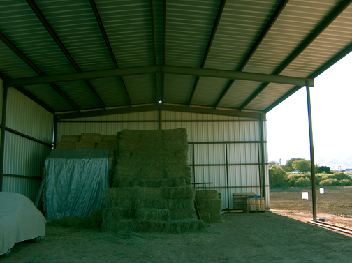 Hay storage barn