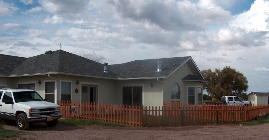 Front view of house facing north