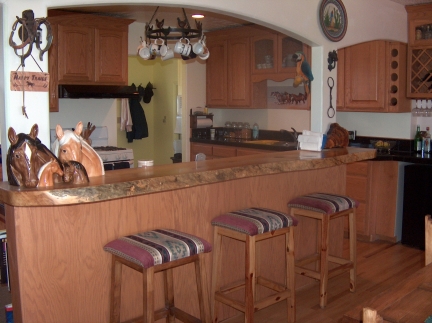 Custom cottonwood bar top