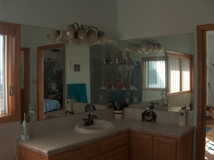 Custom cabinets & mirrors in master bath