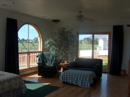 Master suite, facing south