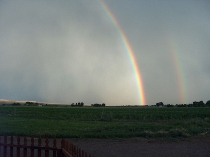 Double rainbow in the south after a thunderstorm
